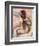 Nude Seated Woman Arranging her Hair-Edgar Degas-Framed Giclee Print