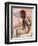 Nude Seated Woman Arranging her Hair-Edgar Degas-Framed Giclee Print