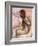 Nude Seated Woman Arranging her Hair-Edgar Degas-Framed Giclee Print