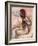 Nude Seated Woman Arranging her Hair-Edgar Degas-Framed Giclee Print