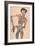 Nude self portrait, grimacing, 1910-Egon Schiele-Framed Giclee Print