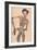 Nude Self-Portrait, Grimacing, 1910-Egon Schiele-Framed Giclee Print