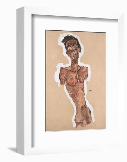 Nude Self-Portrait-Egon Schiele-Framed Art Print