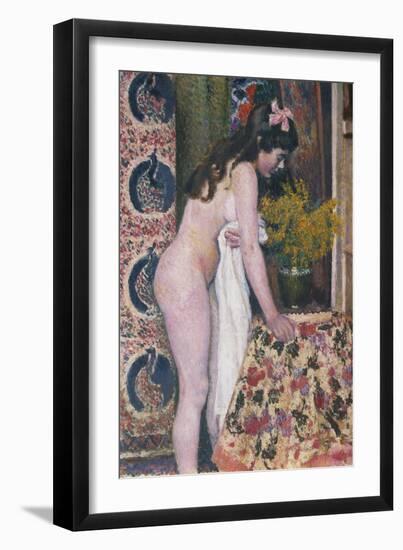 Nude Smelling the Flowers, Nu Sens Les Fleurs-Georges Lemmen-Framed Giclee Print