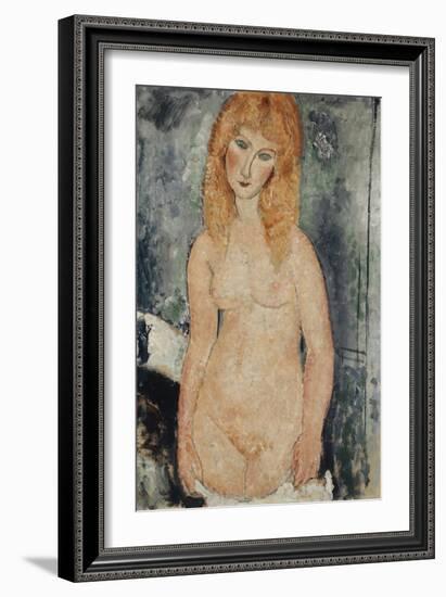 Nude Standing, C.1917-18-Amedeo Modigliani-Framed Giclee Print