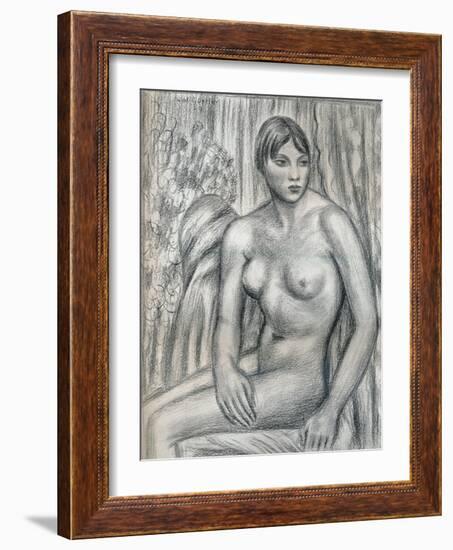 Nude Study, 20th Century (1932)-Mark Gertler-Framed Giclee Print