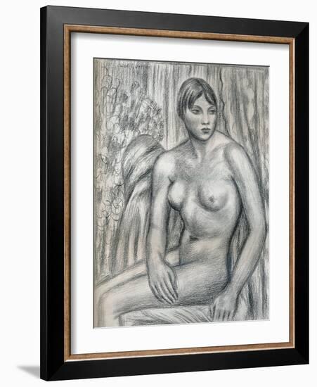 Nude Study, 20th Century (1932)-Mark Gertler-Framed Giclee Print