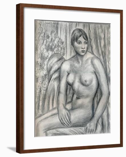 Nude Study, 20th Century (1932)-Mark Gertler-Framed Giclee Print