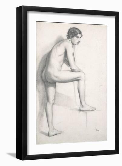 Nude Study, C.1858-Edgar Degas-Framed Giclee Print