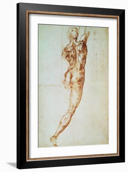 Nude, Study for the Battle of Cascina-Michelangelo Buonarroti-Framed Giclee Print