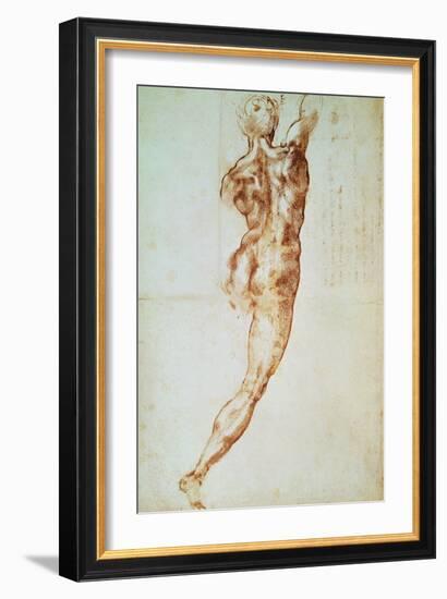 Nude, Study for the Battle of Cascina-Michelangelo Buonarroti-Framed Giclee Print