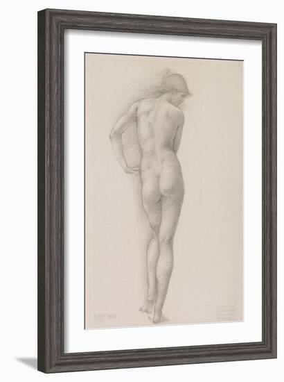 Nude study of Andromeda-Edward Burne-Jones-Framed Art Print