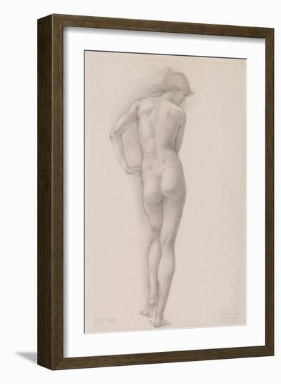 Nude study of Andromeda-Edward Burne-Jones-Framed Art Print