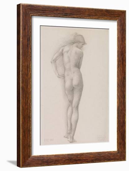 Nude study of Andromeda-Edward Burne-Jones-Framed Premium Giclee Print