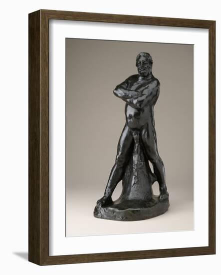 Nude Study of Balzac with Folded Arms ( C ), Modeled 1892, Musée Rodin Cast 1972 (Bronze)-Auguste Rodin-Framed Giclee Print