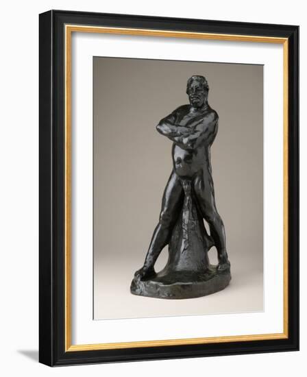 Nude Study of Balzac with Folded Arms ( C ), Modeled 1892, Musée Rodin Cast 1972 (Bronze)-Auguste Rodin-Framed Giclee Print