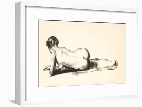 Nude Study, Woman Lying Prone, 1923-24-George Wesley Bellows-Framed Giclee Print