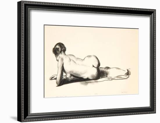 Nude Study, Woman Lying Prone, 1923-24-George Wesley Bellows-Framed Giclee Print