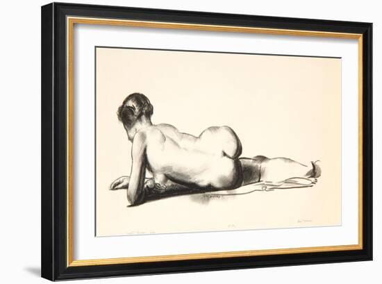 Nude Study, Woman Lying Prone, 1923-24-George Wesley Bellows-Framed Giclee Print