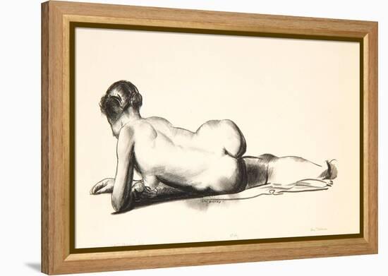 Nude Study, Woman Lying Prone, 1923-24-George Wesley Bellows-Framed Premier Image Canvas