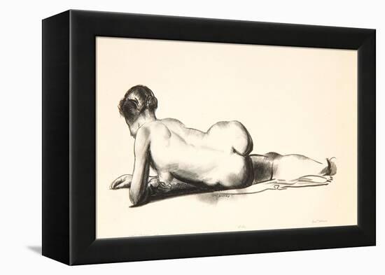 Nude Study, Woman Lying Prone, 1923-24-George Wesley Bellows-Framed Premier Image Canvas