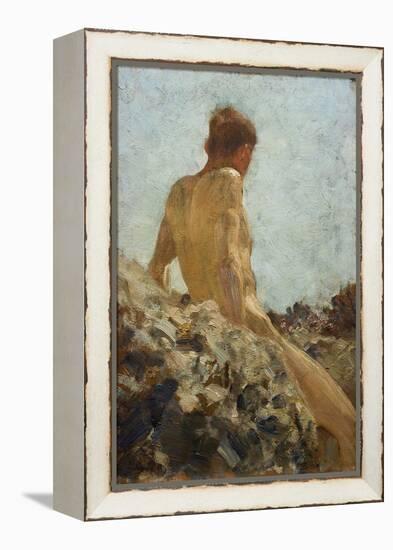 Nude Study-Henry Scott Tuke-Framed Premier Image Canvas