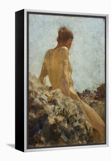 Nude Study-Henry Scott Tuke-Framed Premier Image Canvas