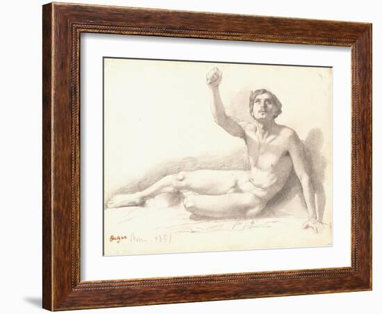 Nude Study-Edgar Degas-Framed Giclee Print