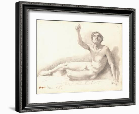 Nude Study-Edgar Degas-Framed Giclee Print