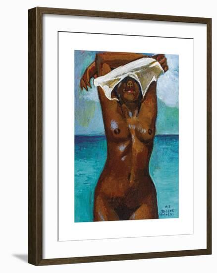 Nude Taking off Jersey-Boscoe Holder-Framed Premium Giclee Print