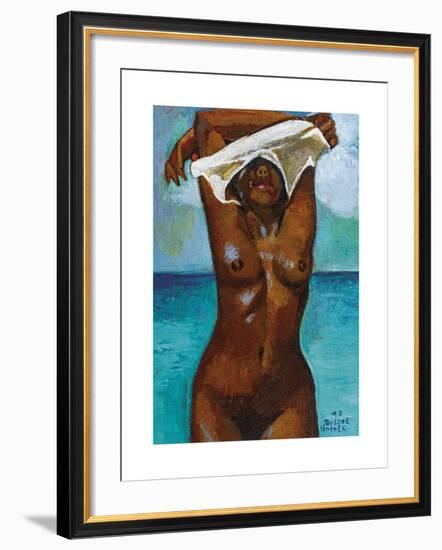 Nude Taking off Jersey-Boscoe Holder-Framed Premium Giclee Print
