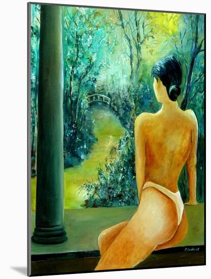 nude Waiting for her lover-Pol Ledent-Mounted Art Print