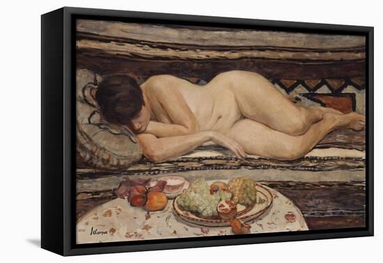 Nude with a Bowl of Fruit-Henri Lebasque-Framed Premier Image Canvas