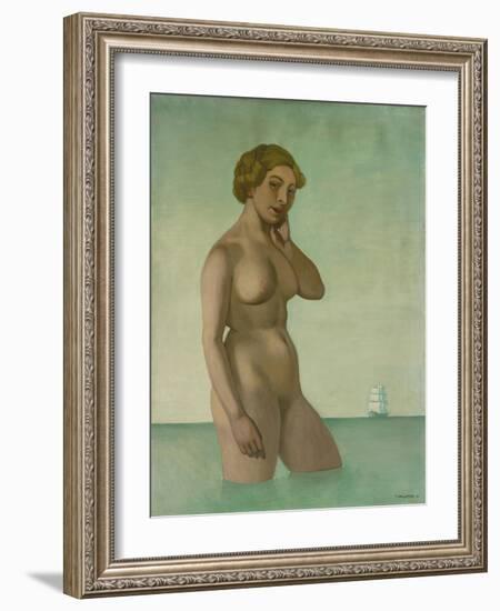 Nude with a Frigate, 1916-Félix Vallotton-Framed Giclee Print