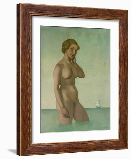 Nude with a Frigate, 1916-Félix Vallotton-Framed Giclee Print