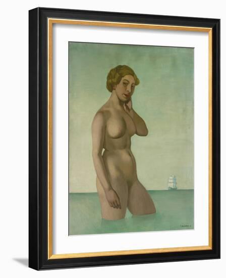 Nude with a Frigate, 1916-Félix Vallotton-Framed Giclee Print