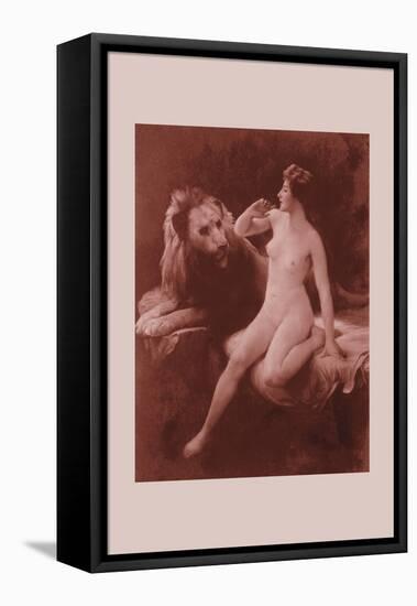 Nude with a Lion-Emile Tabary-Framed Stretched Canvas