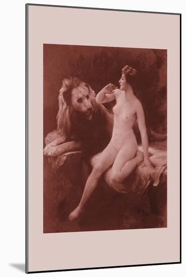 Nude with a Lion-Emile Tabary-Mounted Art Print