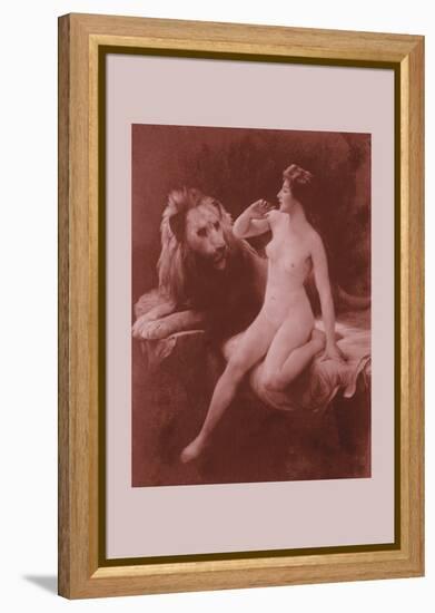 Nude with a Lion-Emile Tabary-Framed Stretched Canvas