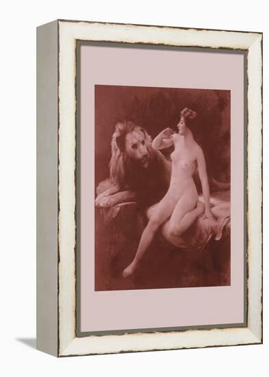 Nude with a Lion-Emile Tabary-Framed Stretched Canvas