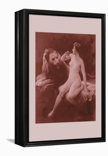 Nude with a Lion-Emile Tabary-Framed Stretched Canvas