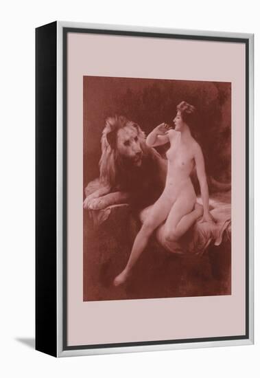 Nude with a Lion-Emile Tabary-Framed Stretched Canvas