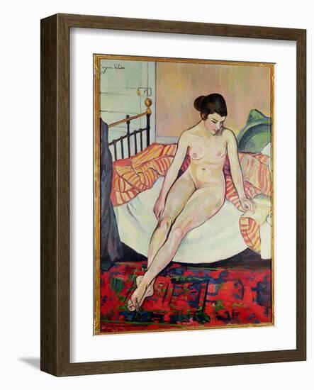 Nude with a Striped Blanket, 1922-Suzanne Valadon-Framed Giclee Print