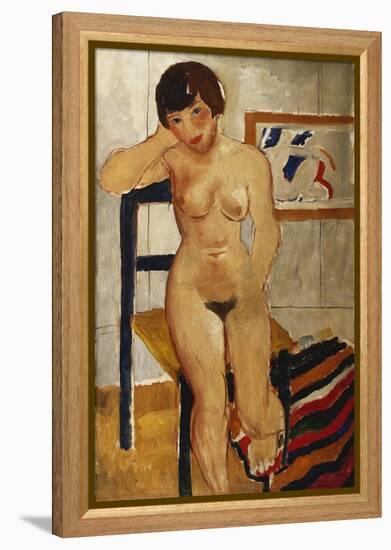 Nude with a Striped Rug, Meraud Guinness, 1928-Christopher Wood-Framed Premier Image Canvas