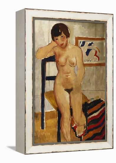 Nude with a Striped Rug, Meraud Guinness, 1928-Christopher Wood-Framed Premier Image Canvas