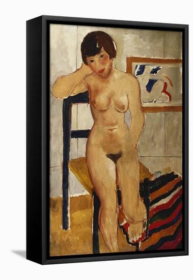 Nude with a Striped Rug, Meraud Guinness, 1928-Christopher Wood-Framed Premier Image Canvas