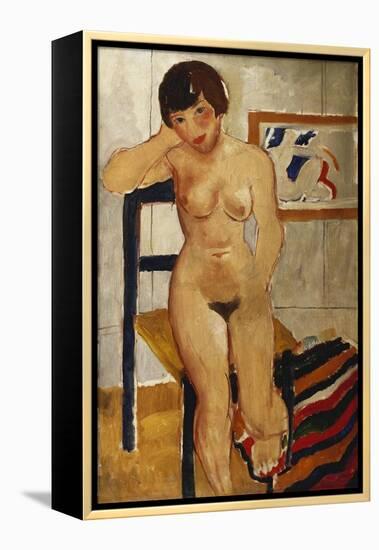 Nude with a Striped Rug, Meraud Guinness, 1928-Christopher Wood-Framed Premier Image Canvas