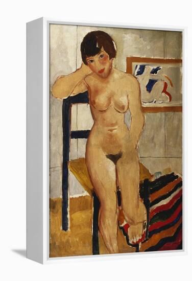 Nude with a Striped Rug, Meraud Guinness, 1928-Christopher Wood-Framed Premier Image Canvas