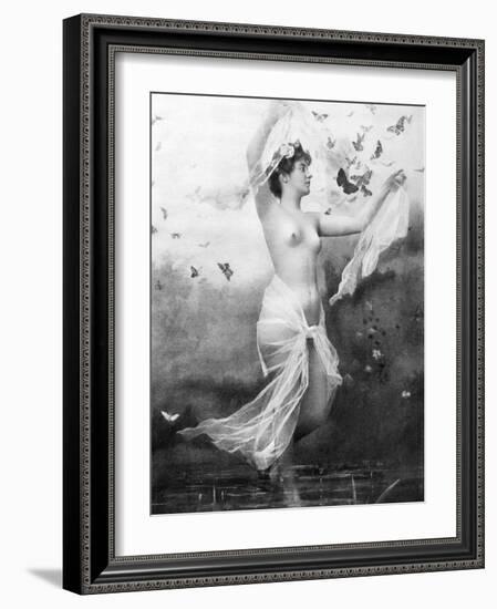 Nude With Butterflies-Fritz W. Guerin-Framed Photographic Print