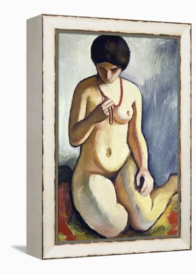 Nude with Coral Necklace, 1910-Auguste Macke-Framed Premier Image Canvas